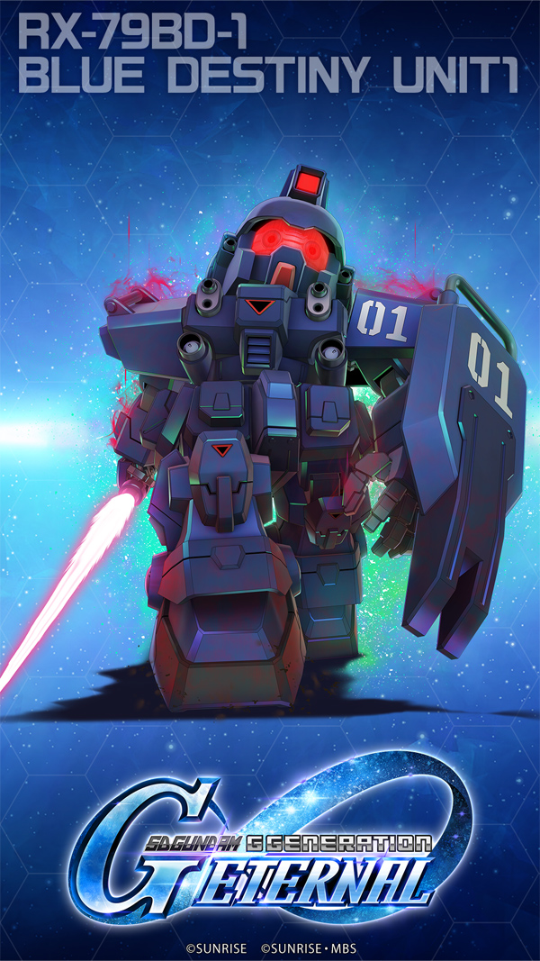 1週年紀念桌布。蒼藍命運1號機。手機版。